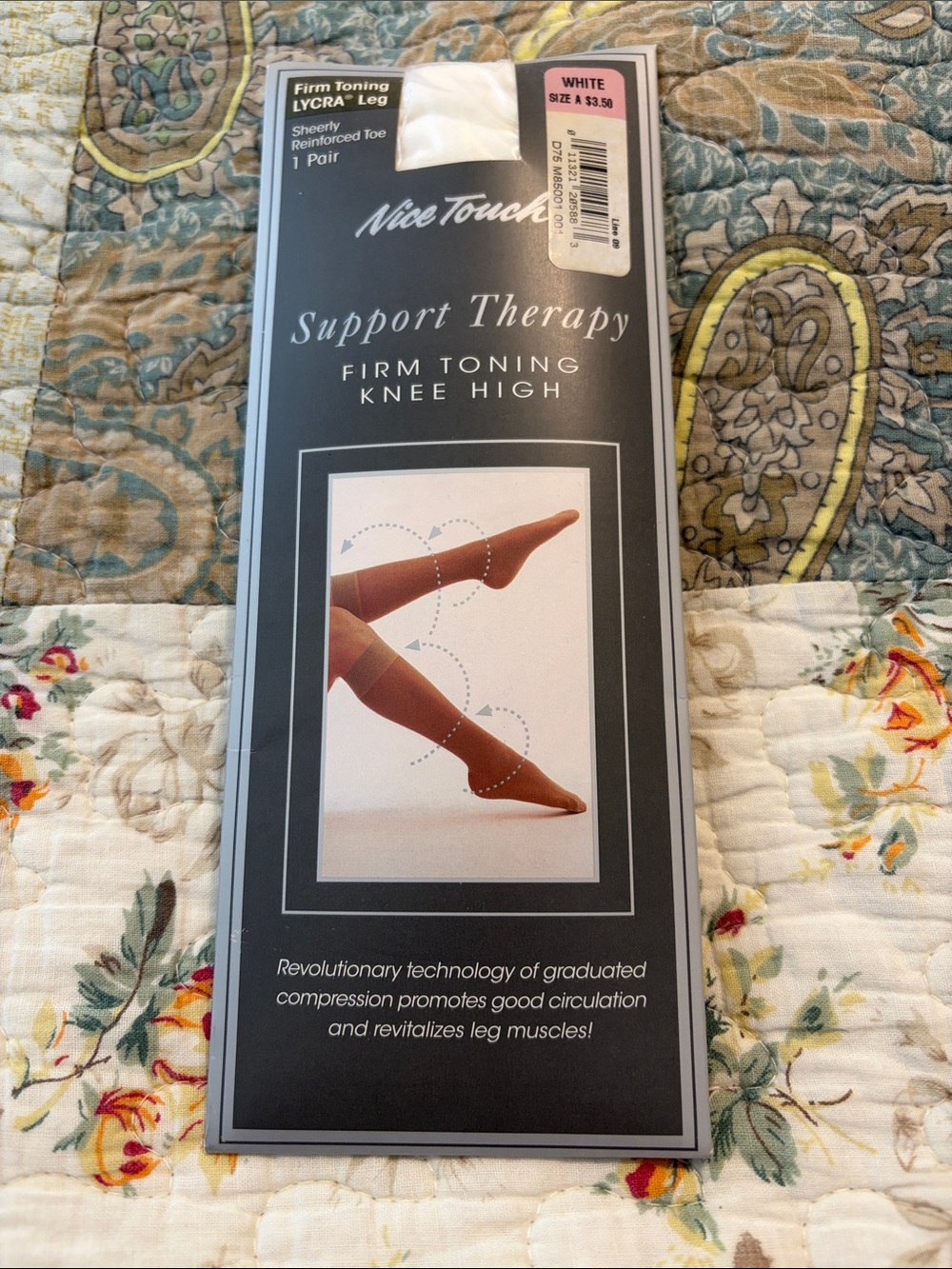 White Firm Toning Knee High Support Socks